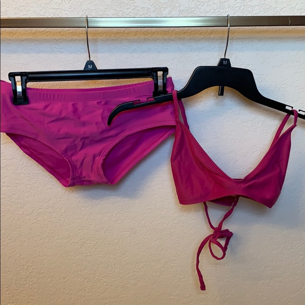 Pink Water Girl Swimsuit Pair